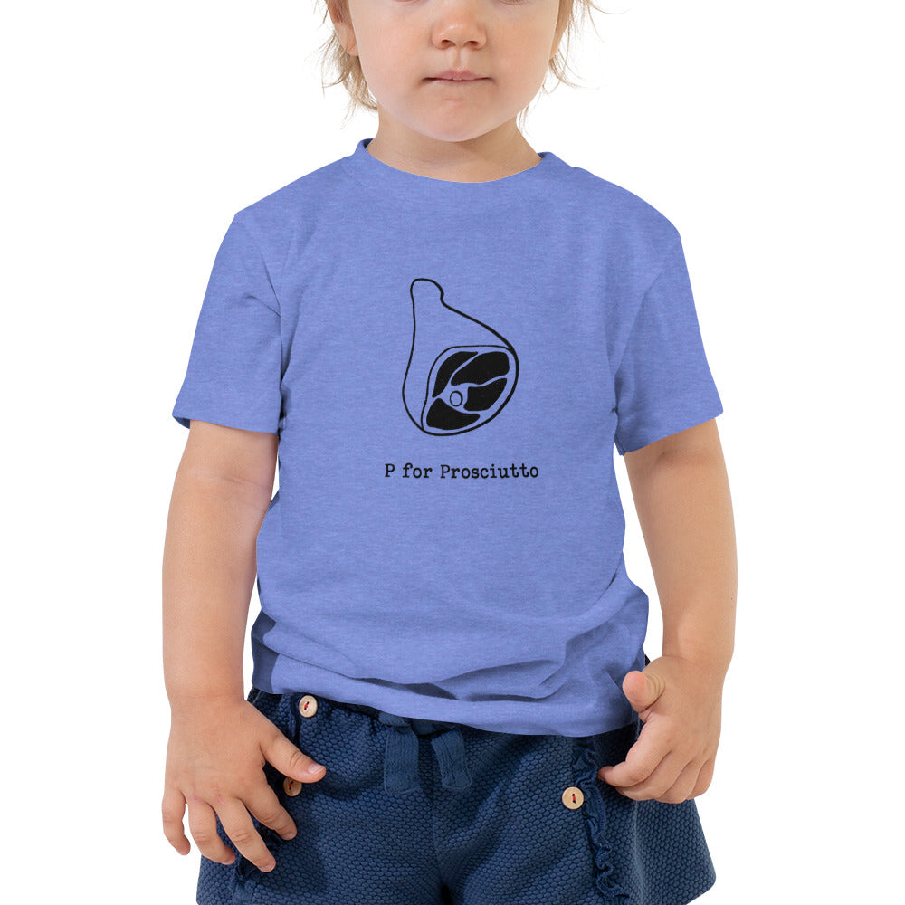 Prosciutto on a Toddler Short Sleeve Tee