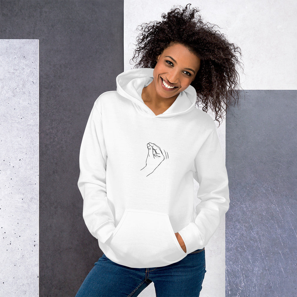 Speak Italian on a white Hoodie (Maddechè)