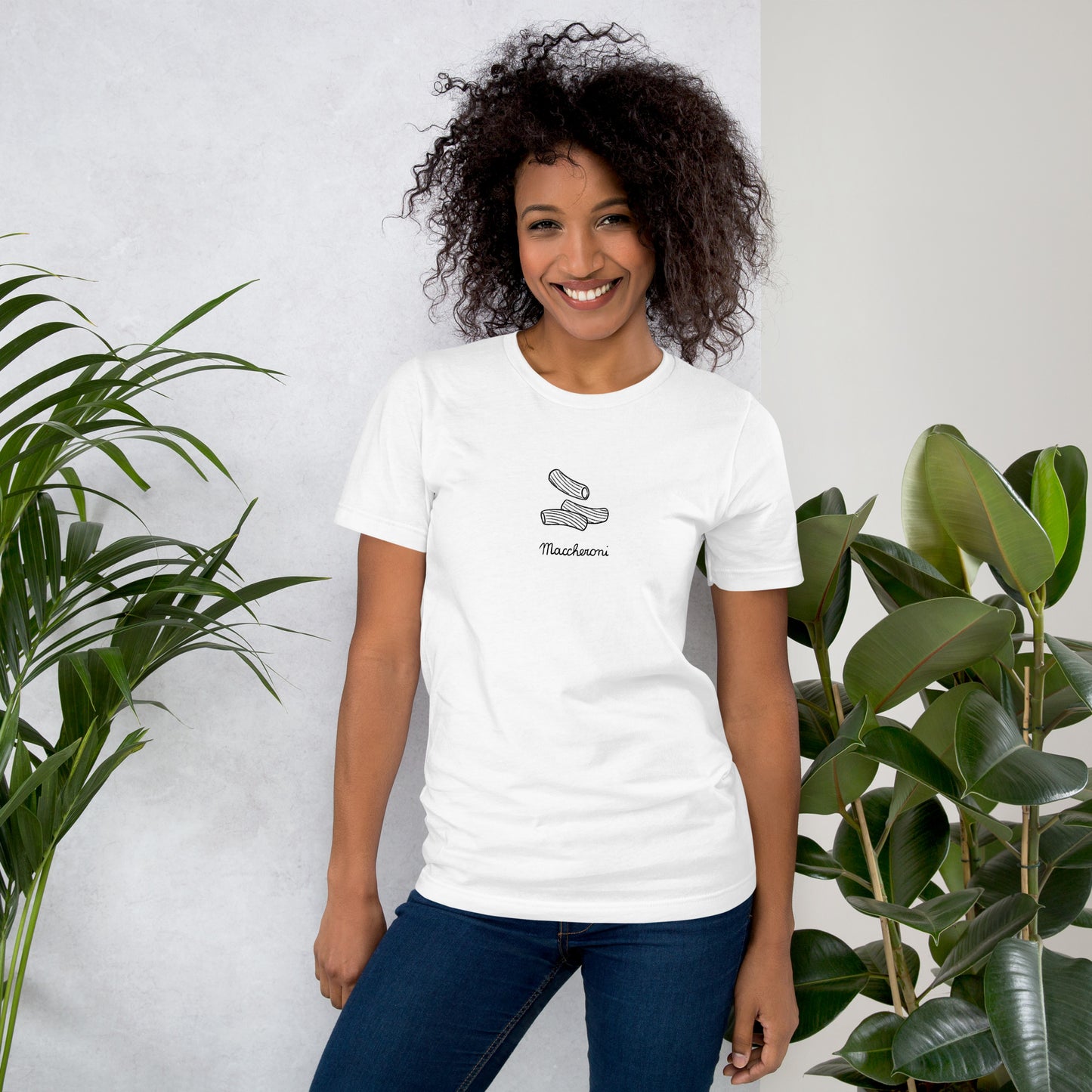 Maccheroni on a Unisex t-shirt