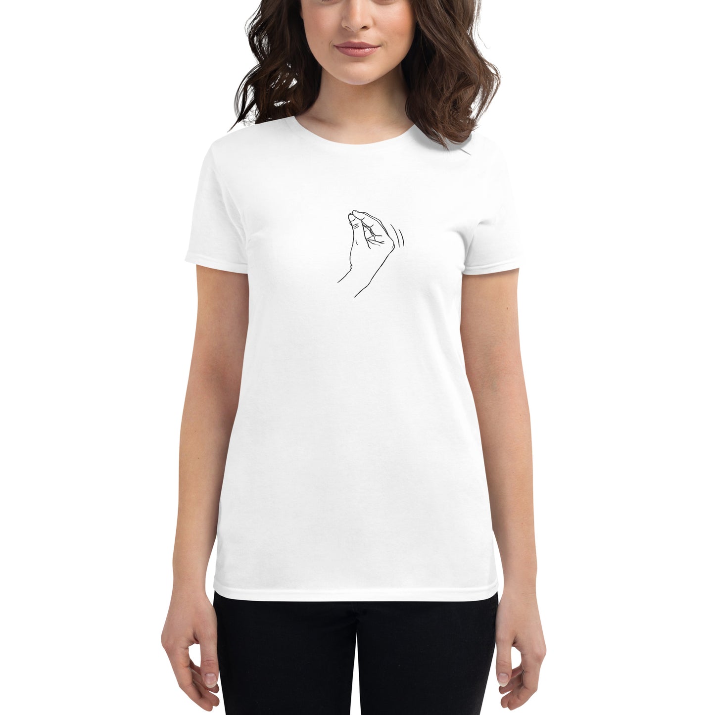 Speak Italian on a Women's FITTED t-shirt