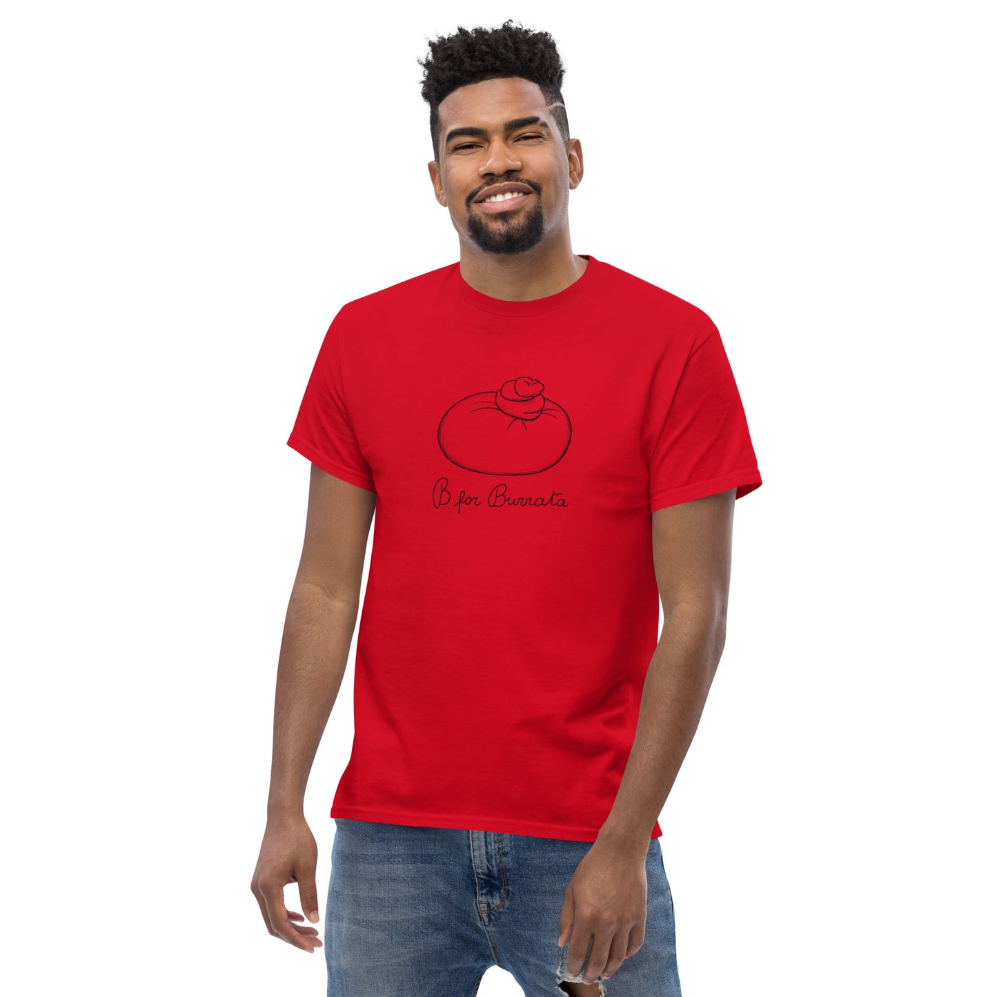 Burrata on a Men's classic tee
