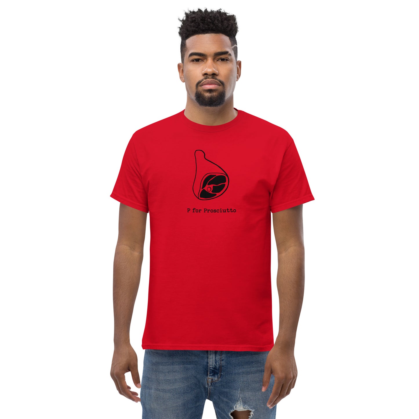 Prosciutto on a Men's classic tee