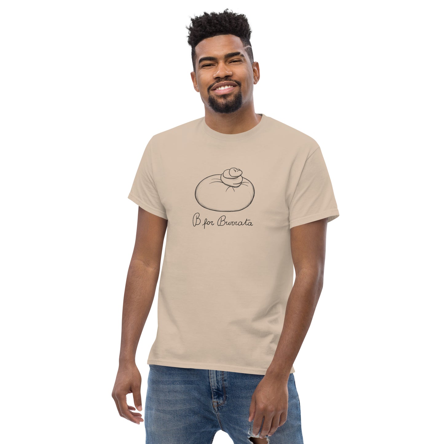 Burrata on a Men's classic tee