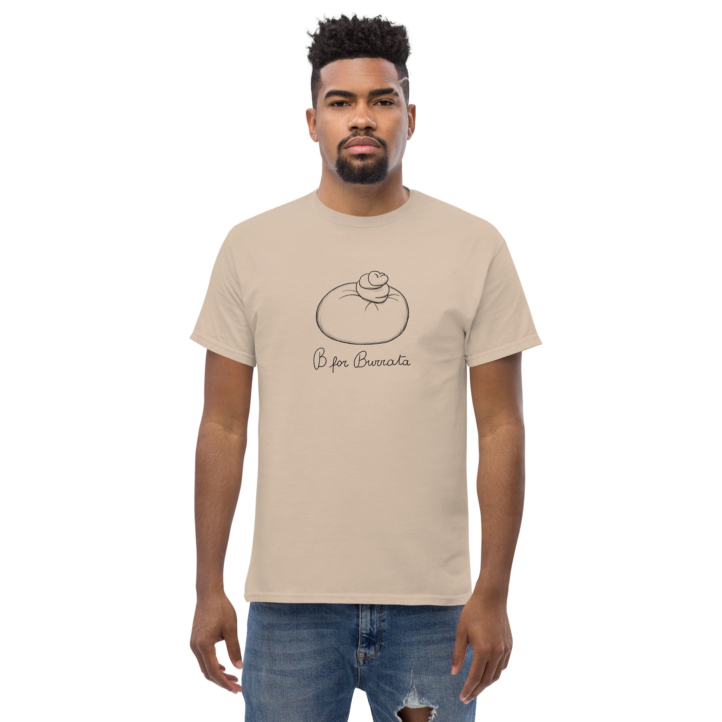 Burrata on a Men's classic tee