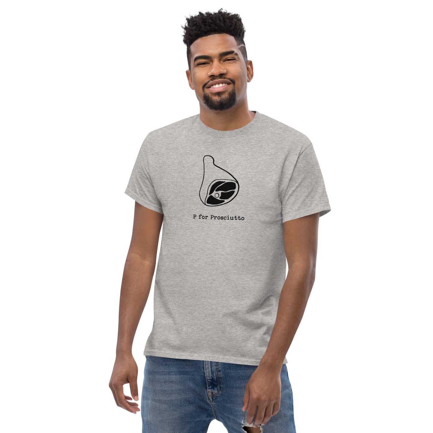 Prosciutto on a Men's classic tee