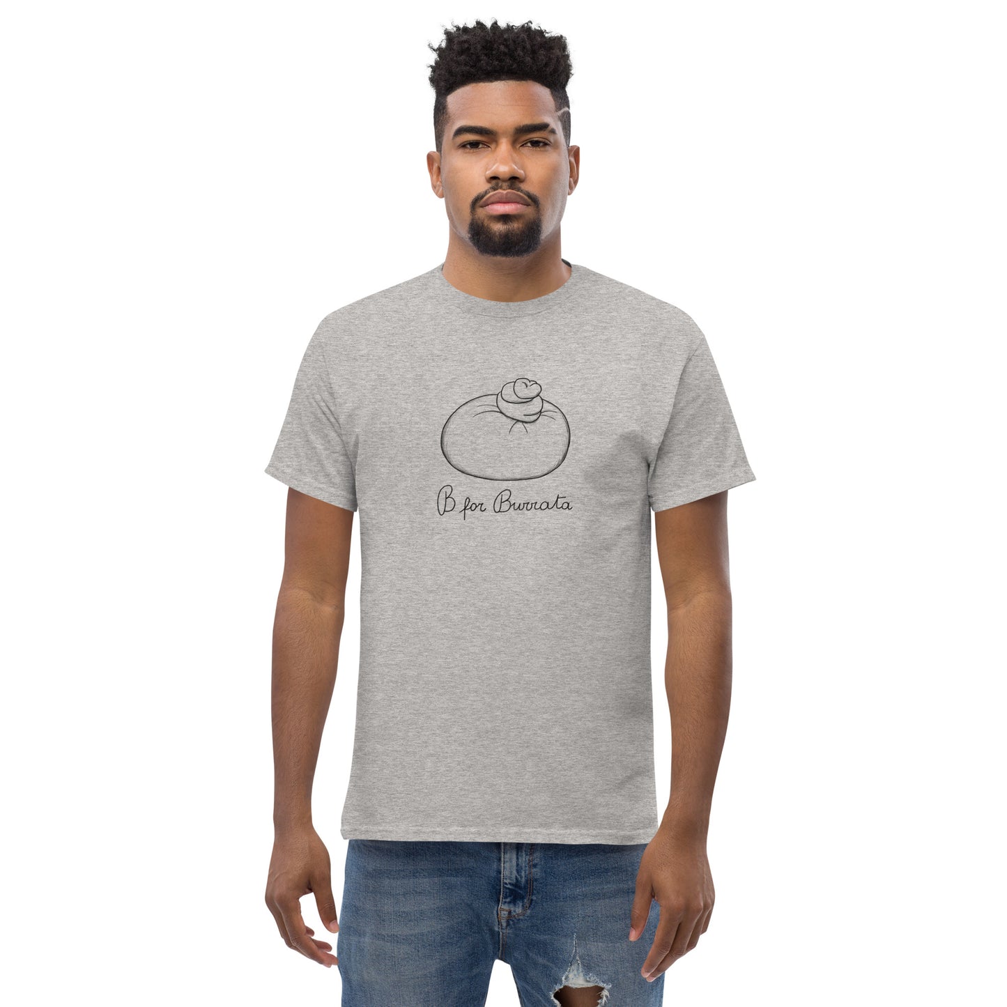 Burrata on a Men's classic tee