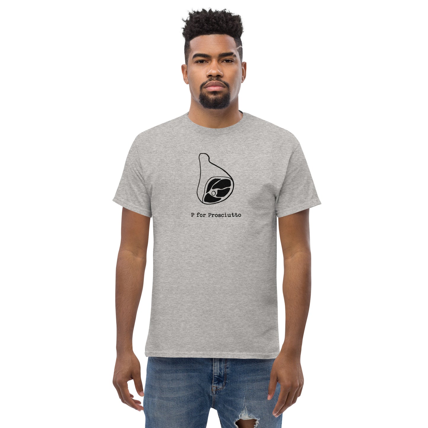 Prosciutto on a Men's classic tee