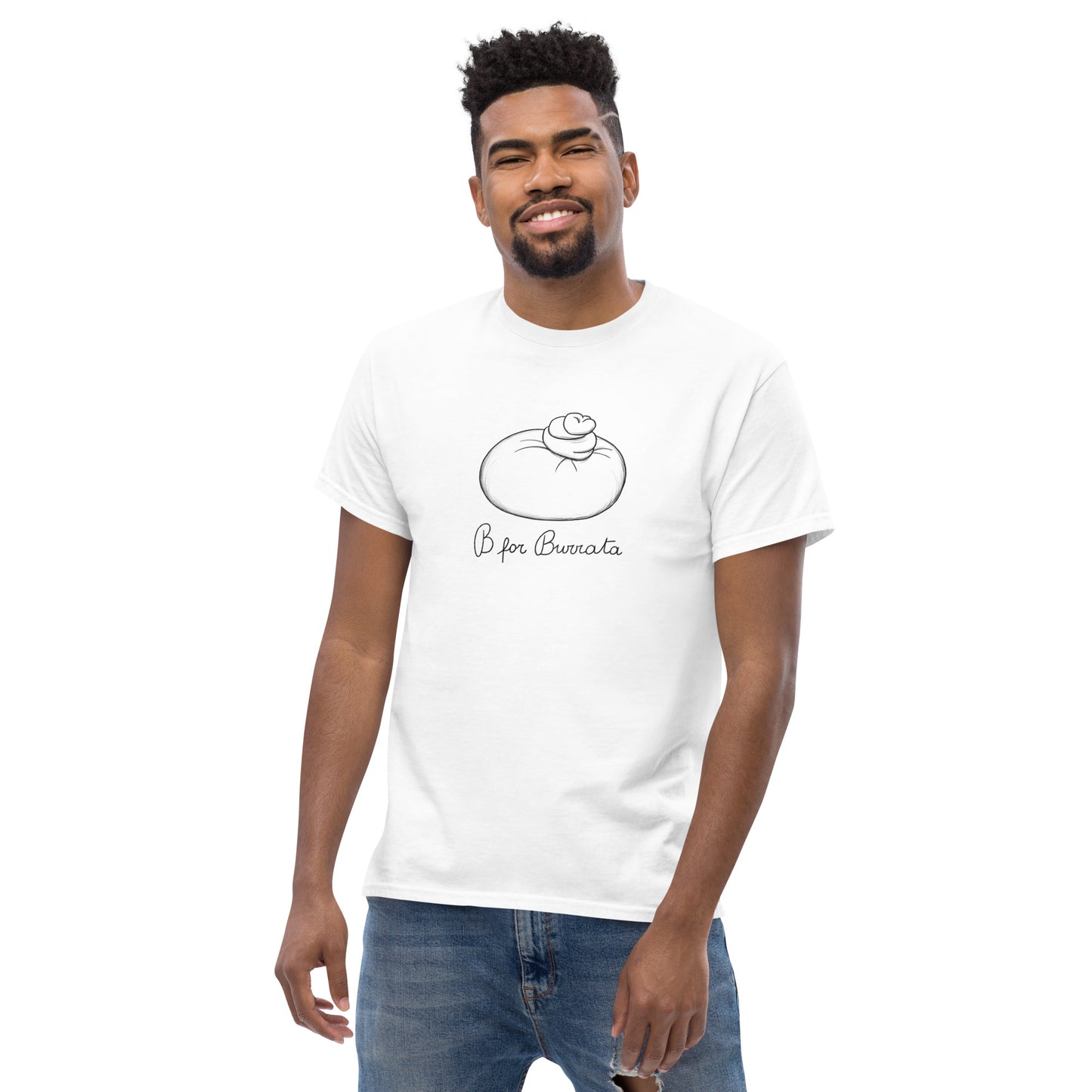 Burrata on a Men's classic tee