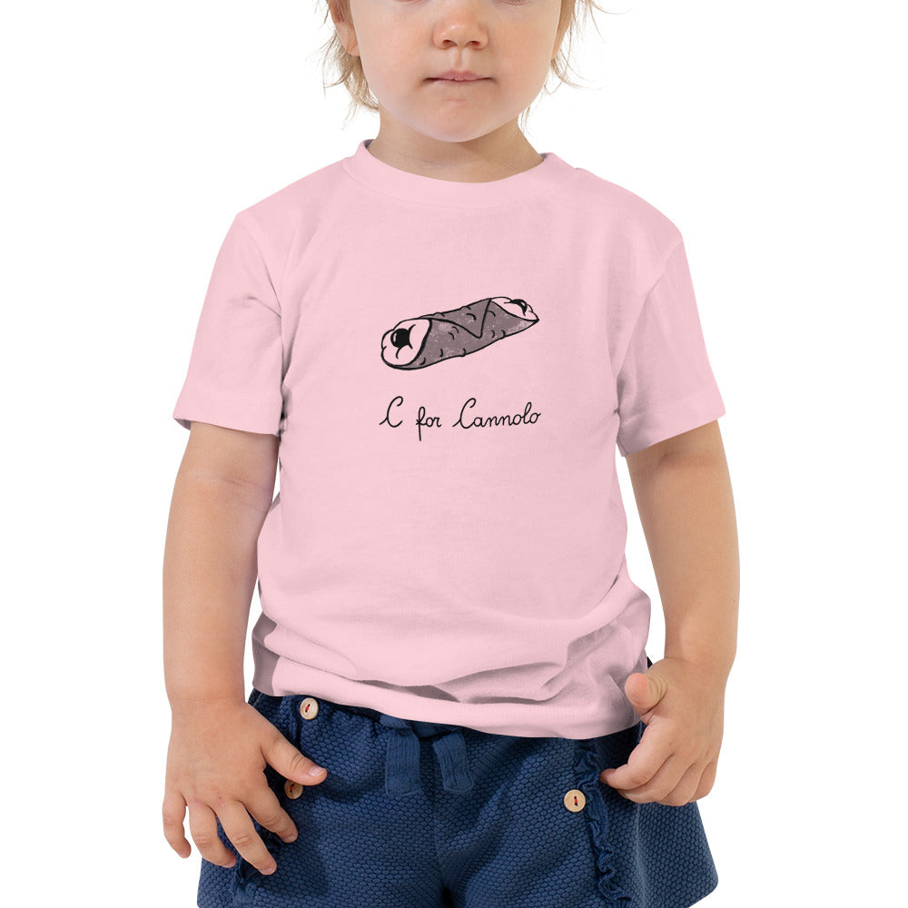 Cannolo on a Toddler Short Sleeve Tee