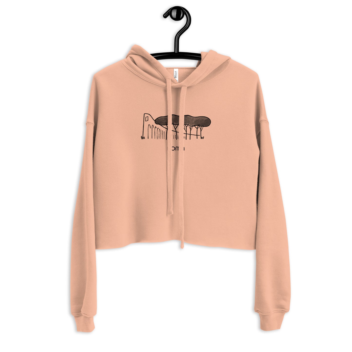 Roman Pine Trees on a Crop Hoodie