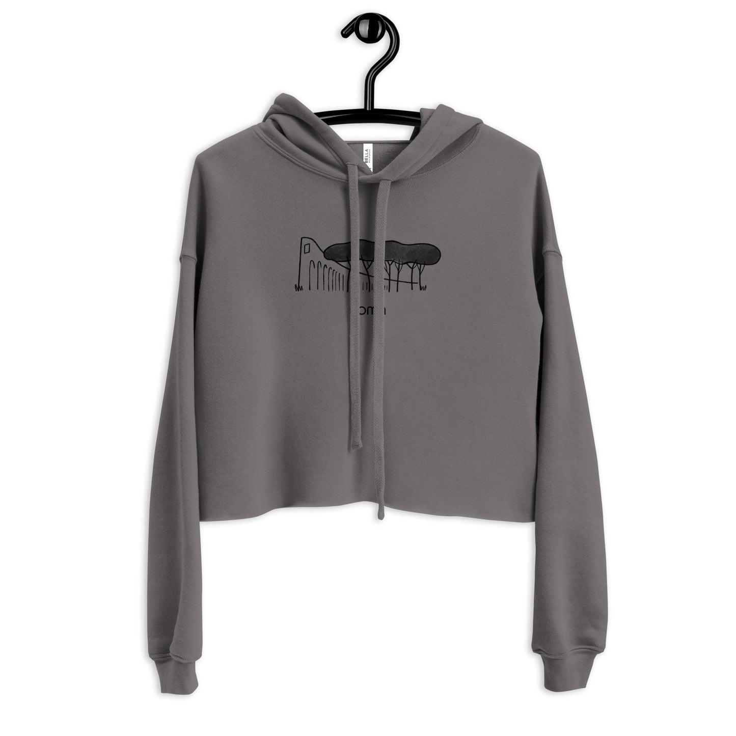 Roman Pine Trees on a Crop Hoodie