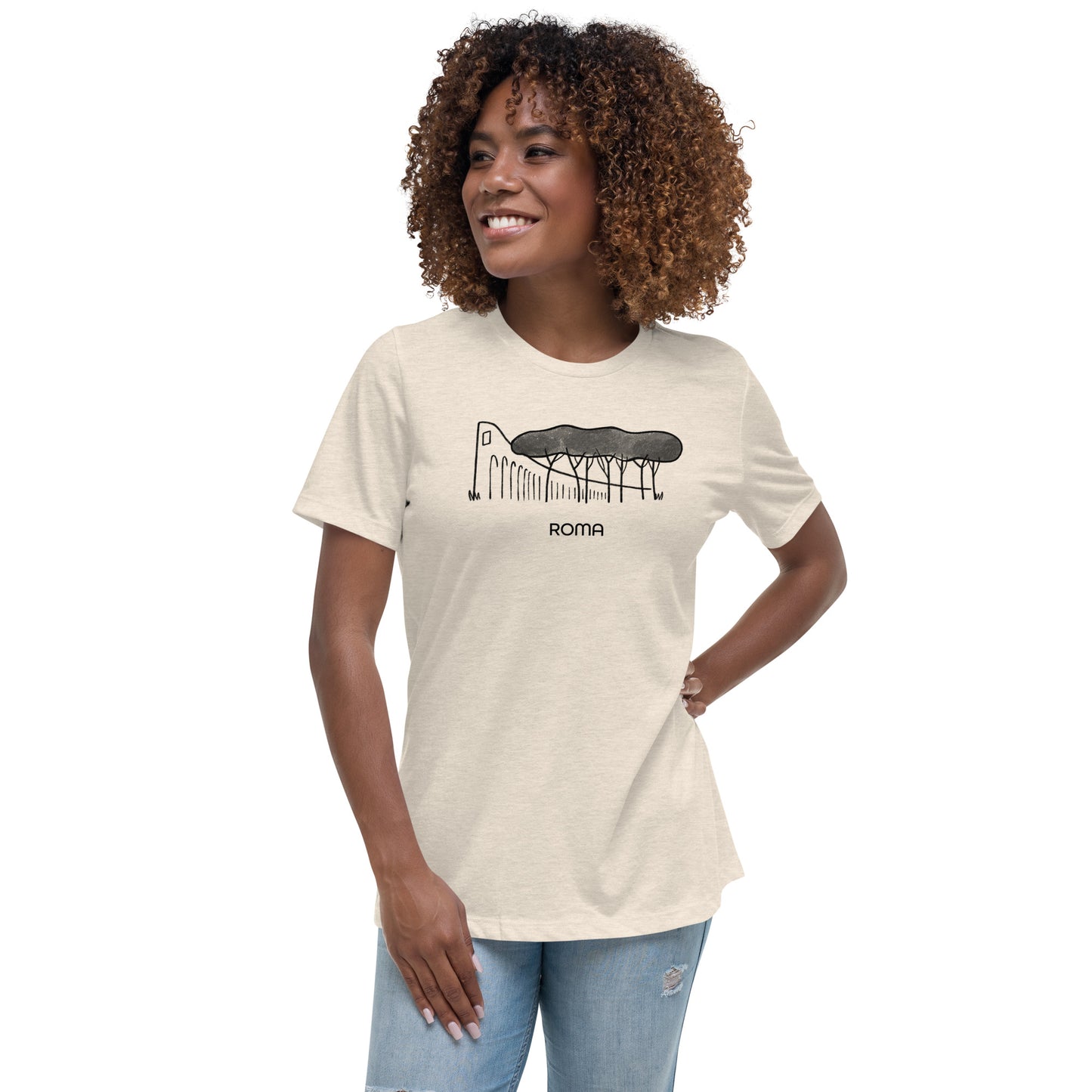 Roman Pine Trees on a Women's Relaxed T-Shirt