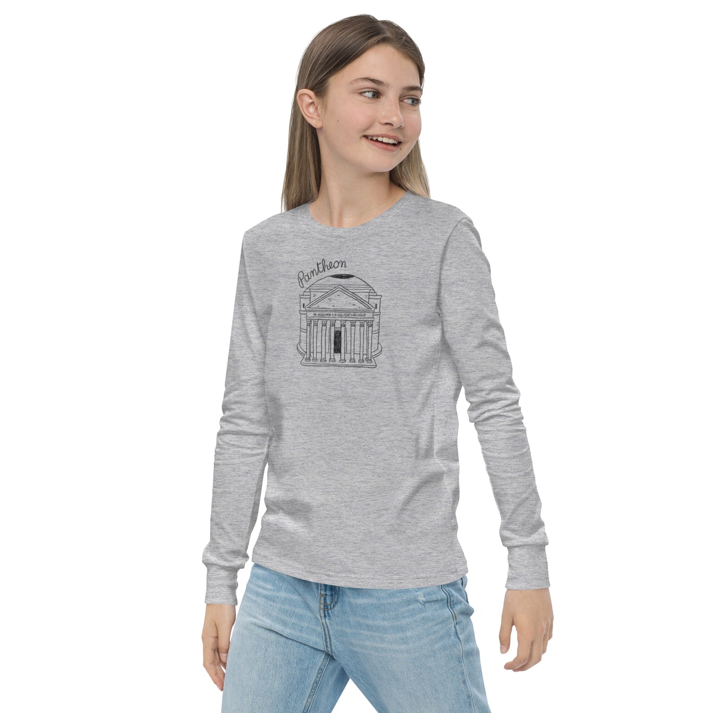 Pantheon on a Youth long sleeve tee