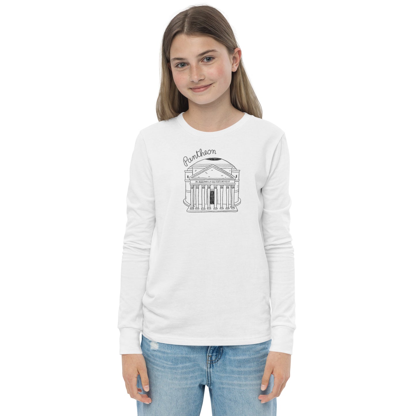 Pantheon on a Youth long sleeve tee
