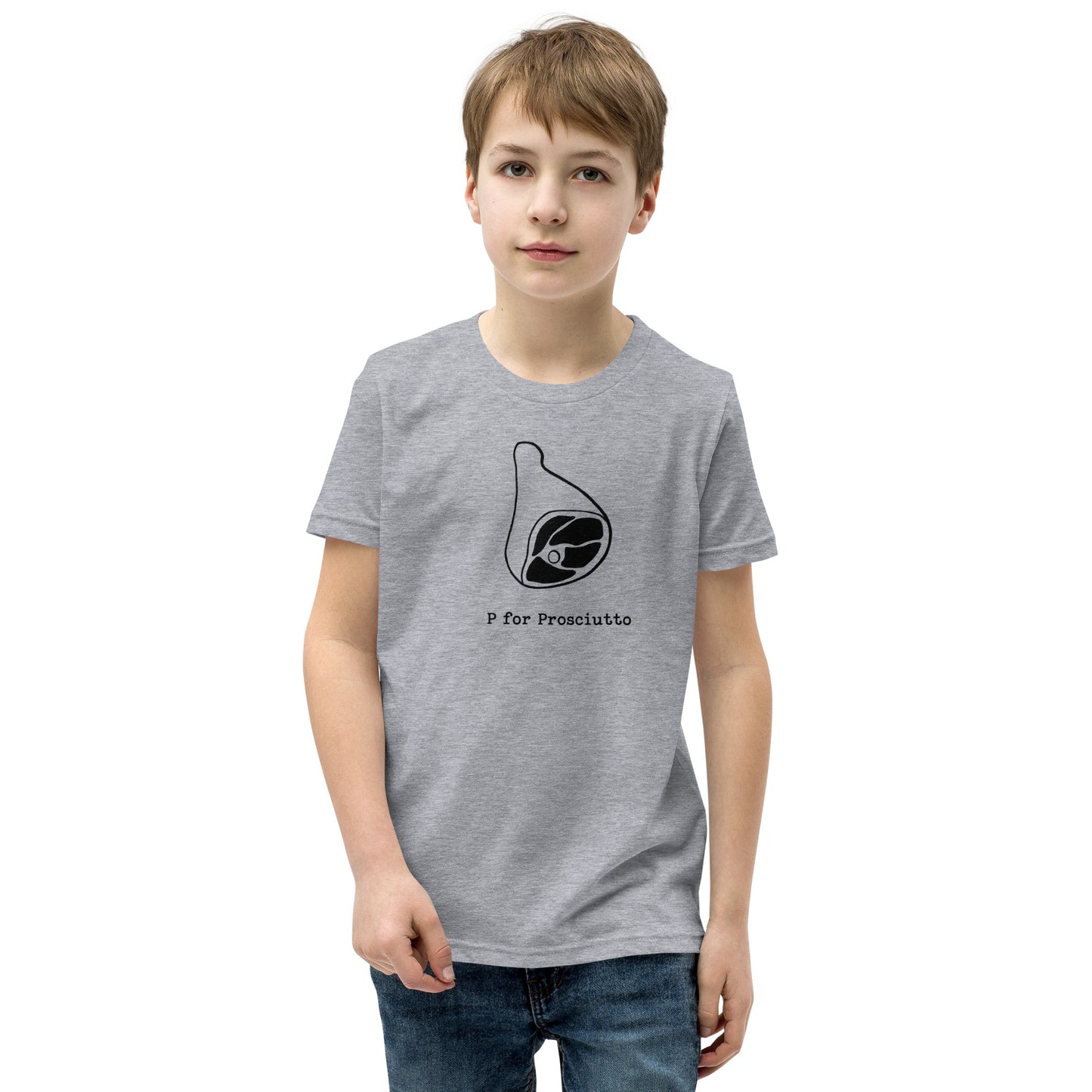 Prosciutto on a Youth Short Sleeve T-Shirt
