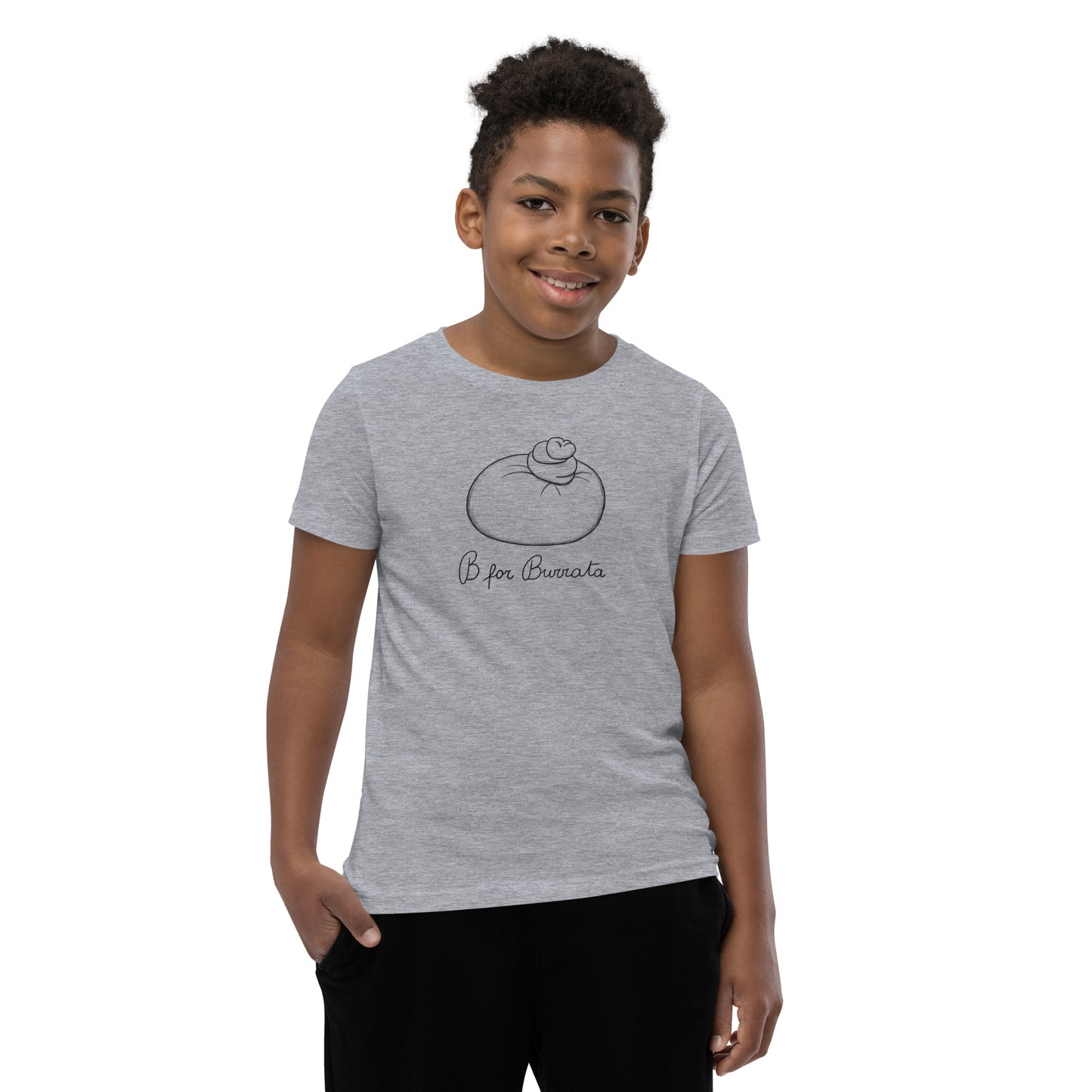Burrata on a Youth Short Sleeve T-Shirt