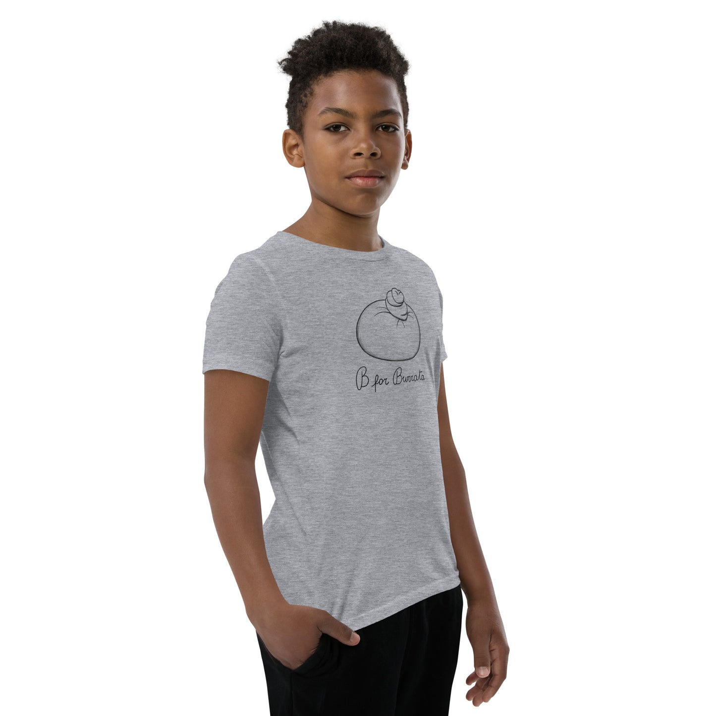 Burrata on a Youth Short Sleeve T-Shirt