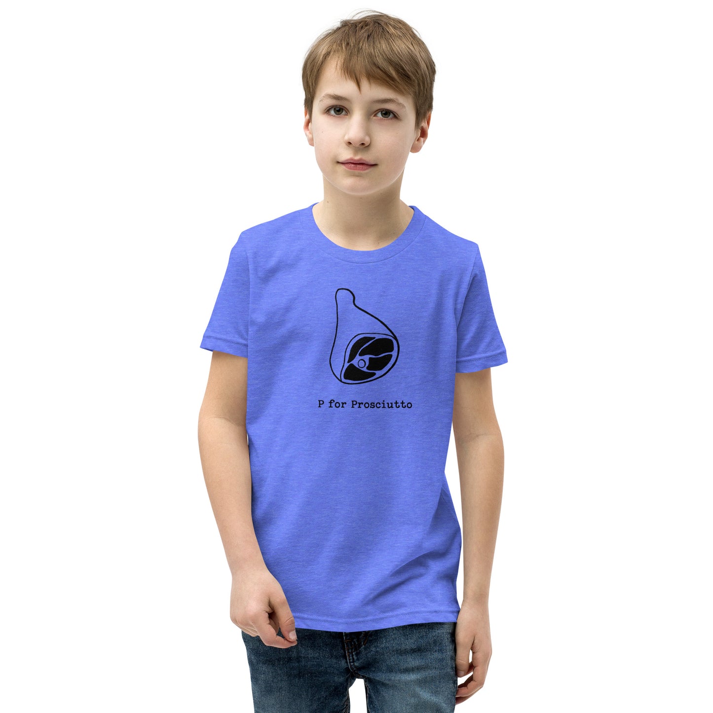 Prosciutto on a Youth Short Sleeve T-Shirt