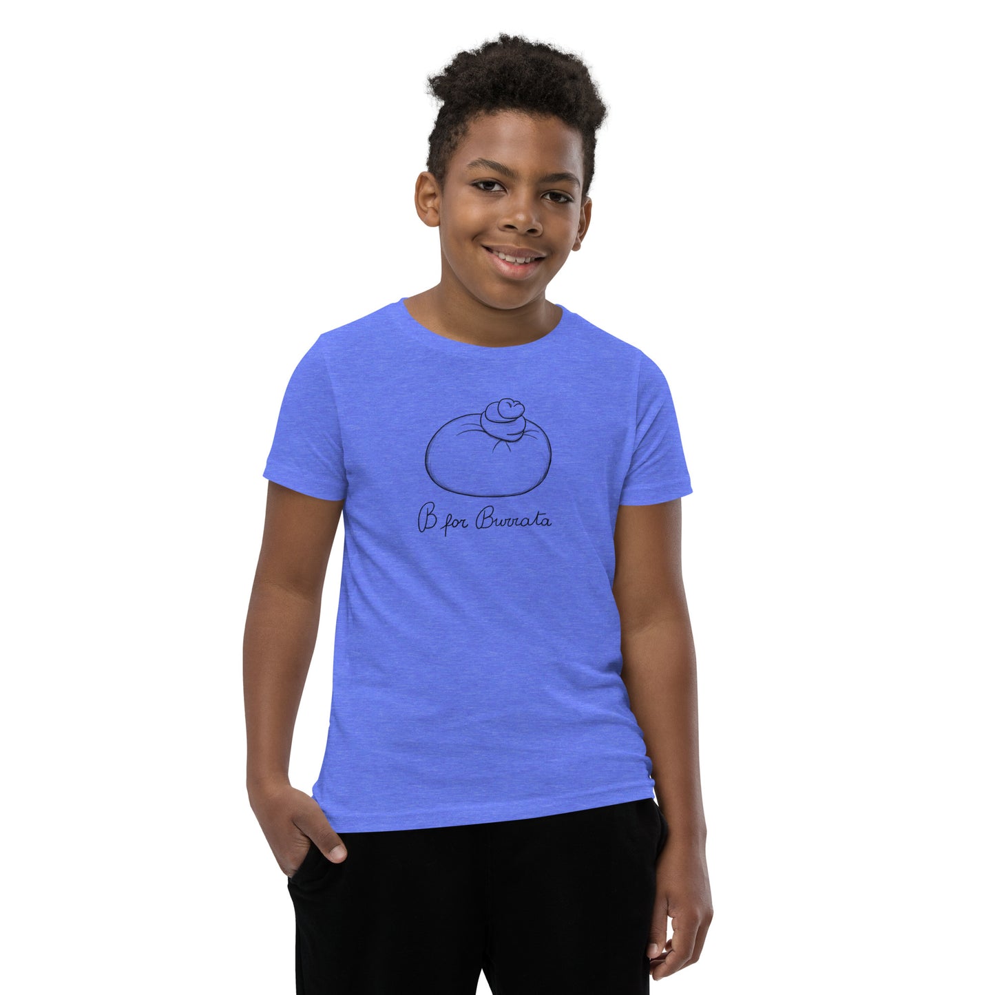 Burrata on a Youth Short Sleeve T-Shirt