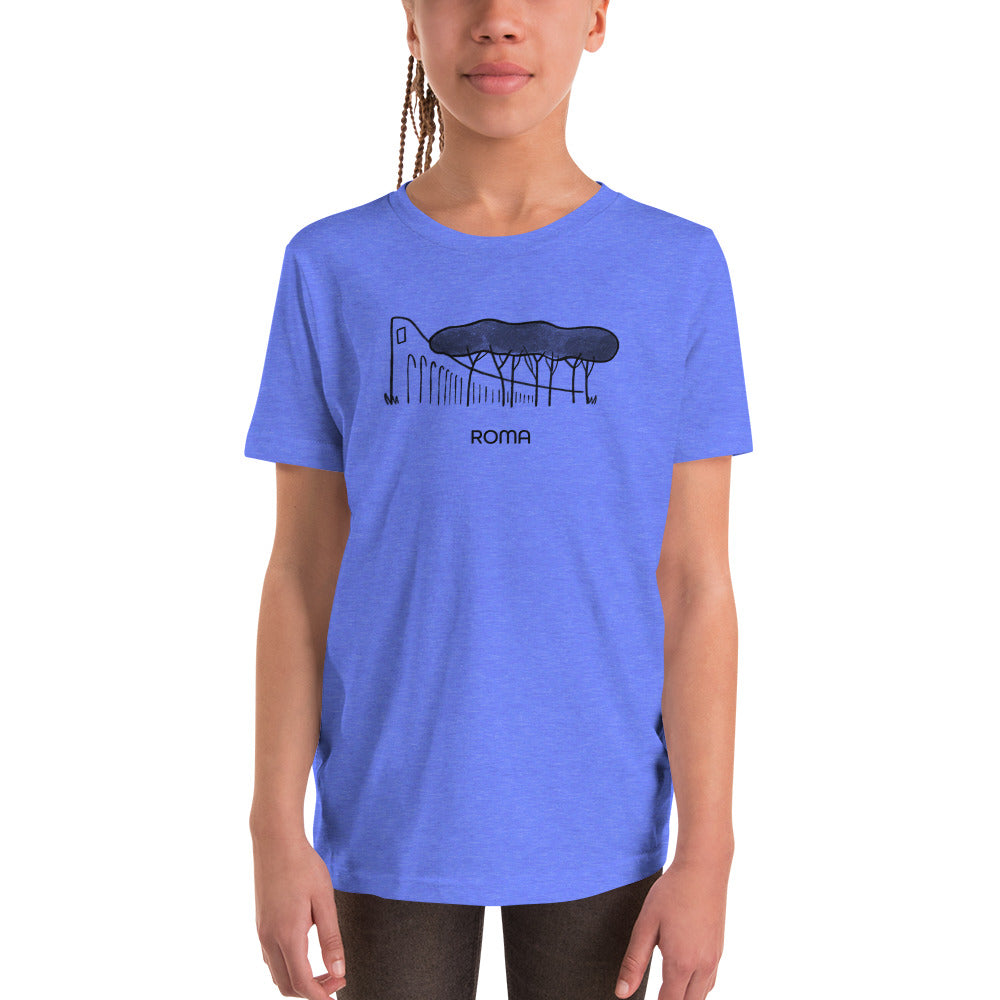 Roman Pine Trees on a Youth Short Sleeve T-Shirt