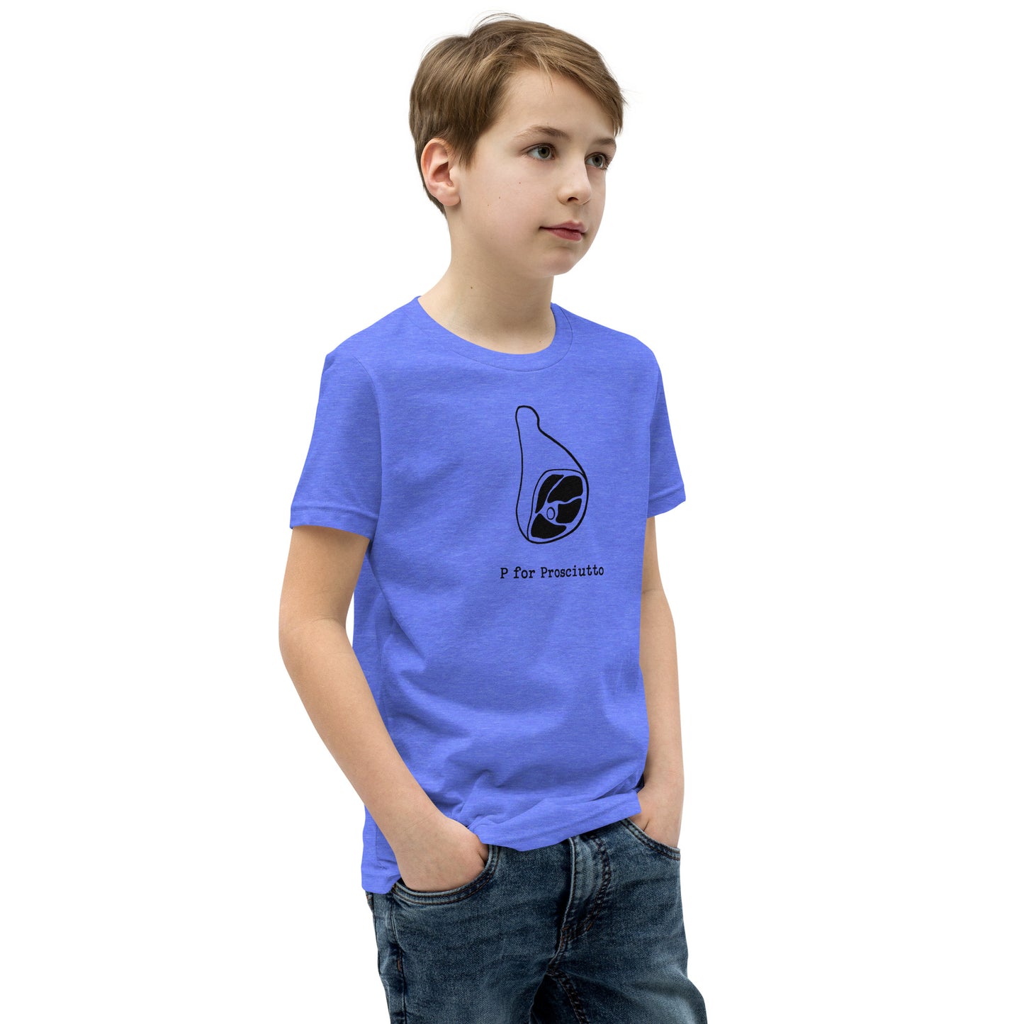 Prosciutto on a Youth Short Sleeve T-Shirt