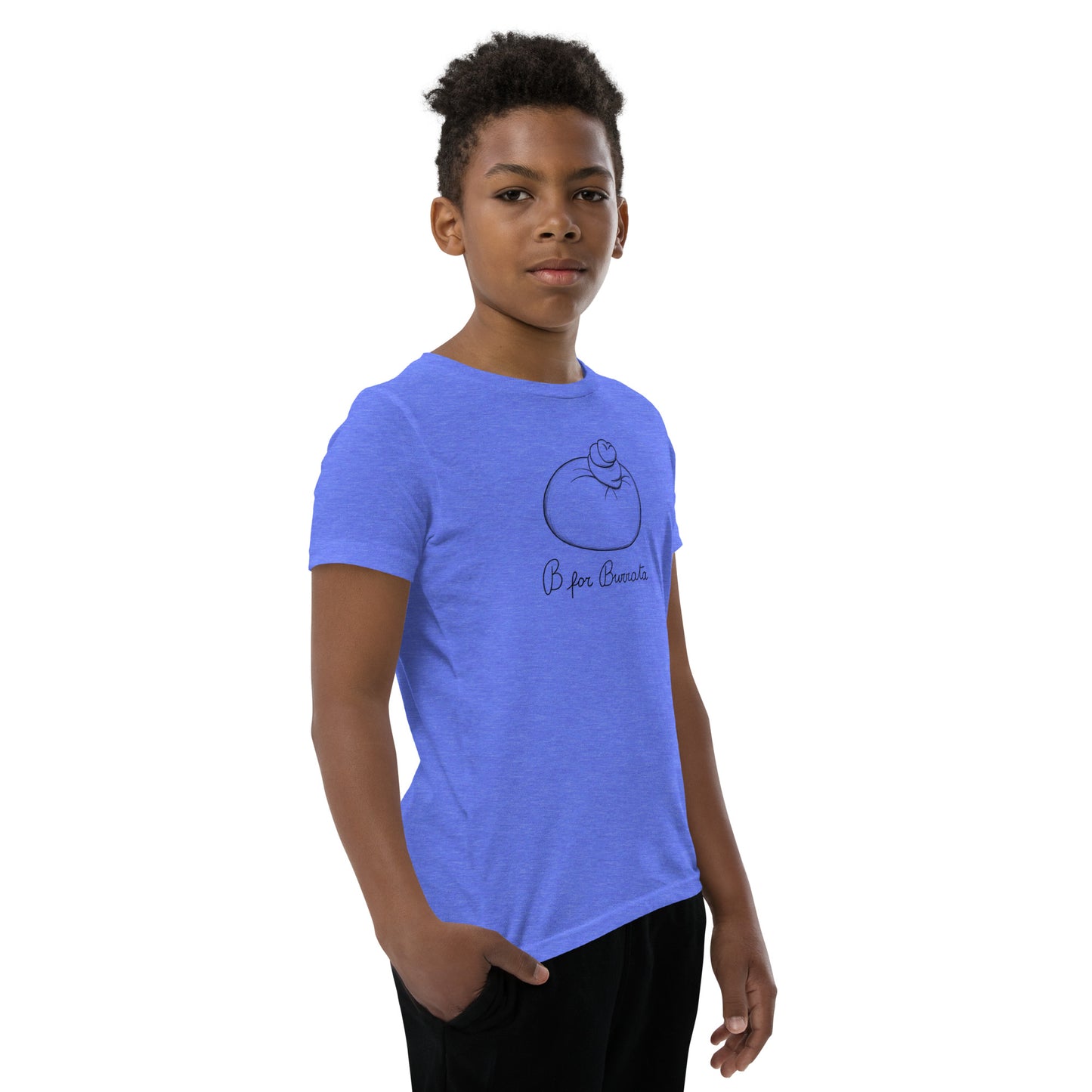 Burrata on a Youth Short Sleeve T-Shirt