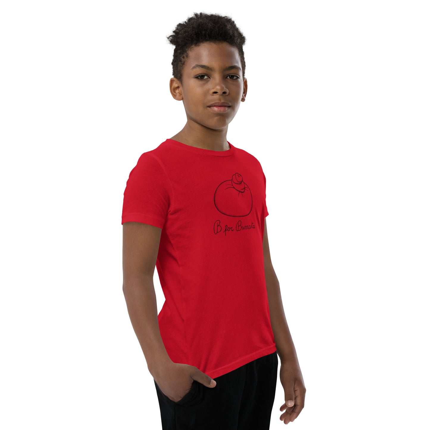 Burrata on a Youth Short Sleeve T-Shirt