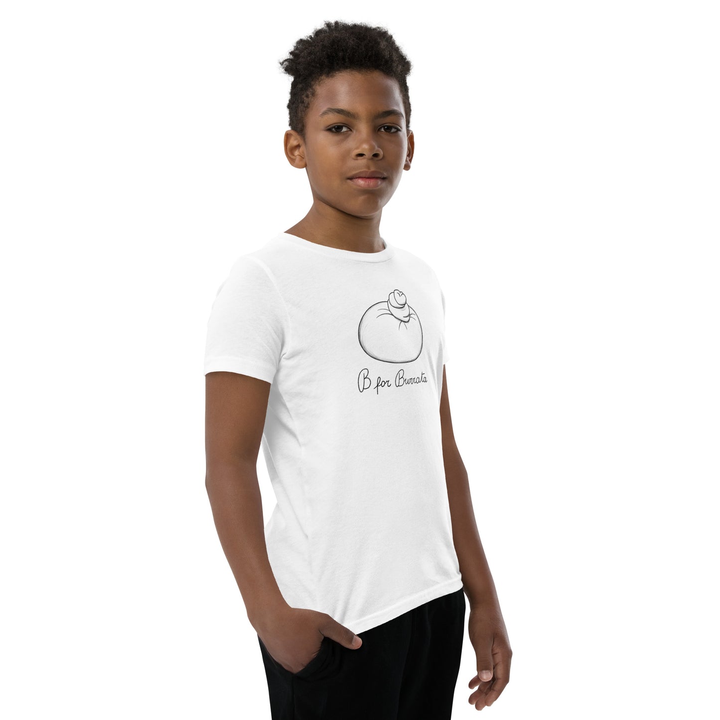 Burrata on a Youth Short Sleeve T-Shirt