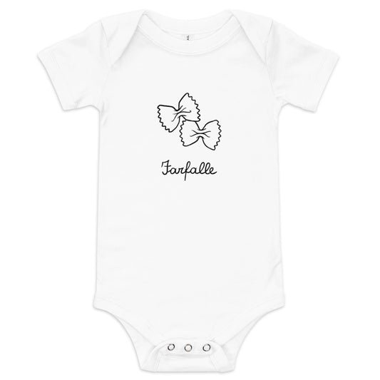 Farfalle on a Baby short sleeve onesie