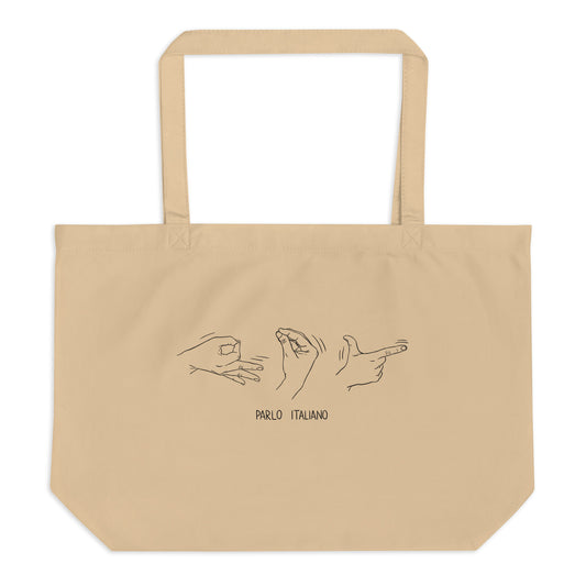 Parlo Italiano with my tote bag