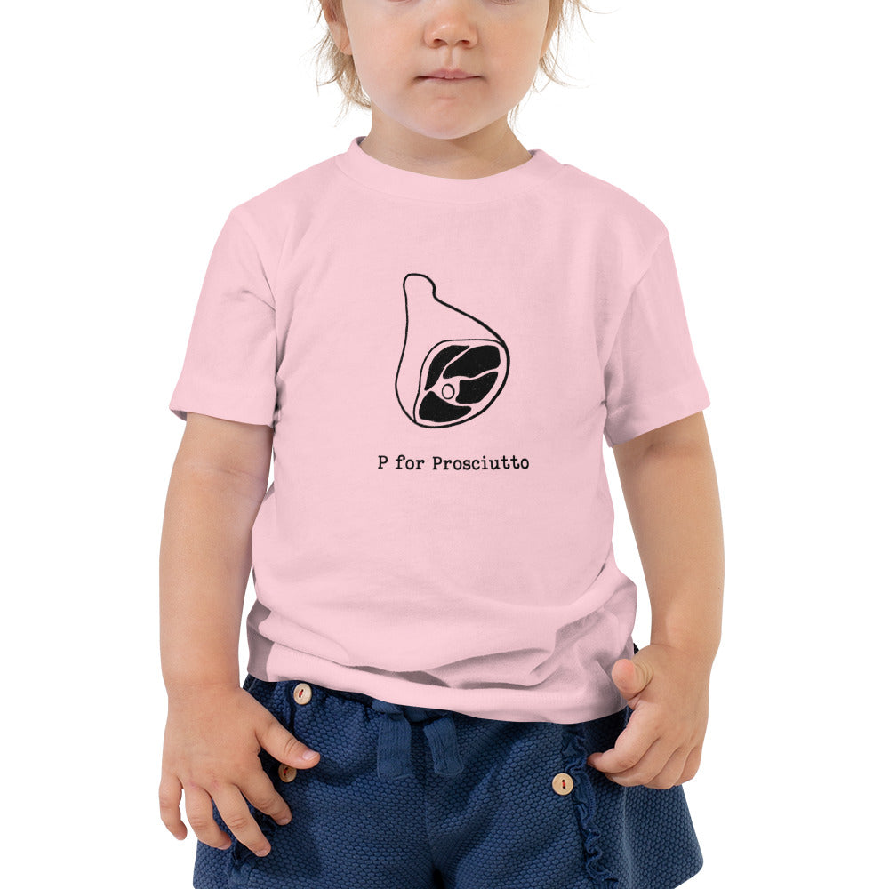 Prosciutto on a Toddler Short Sleeve Tee