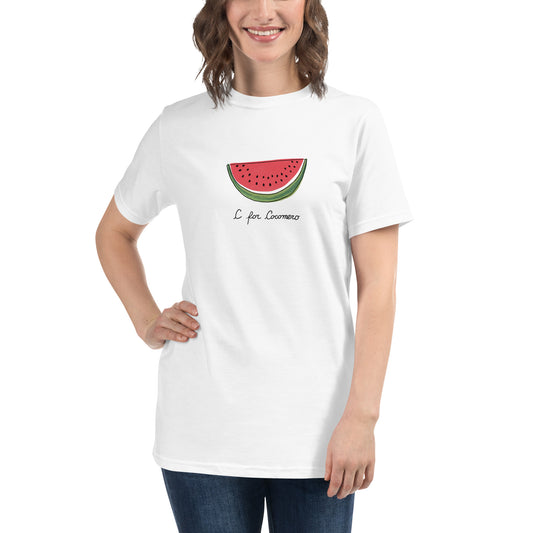 Cocomero, or watermelon, on an Organic T-Shirt