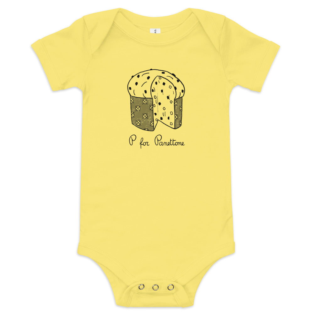 Panettone on a Baby short sleeve onesie