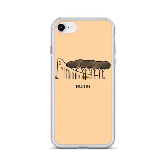 Roman Pine Trees on an iPhone Case - Rome's yellow-colored buildings