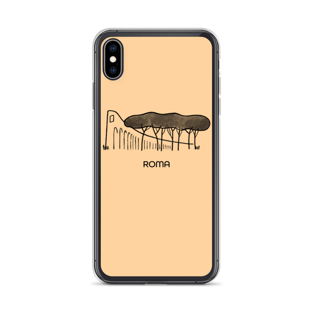 Roman Pine Trees on an iPhone Case - Rome's yellow-colored buildings