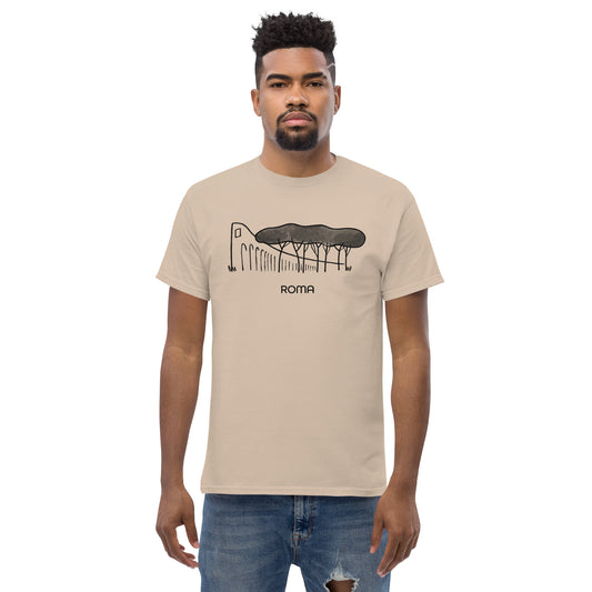 Roman Pine Trees on a Men's classic tee