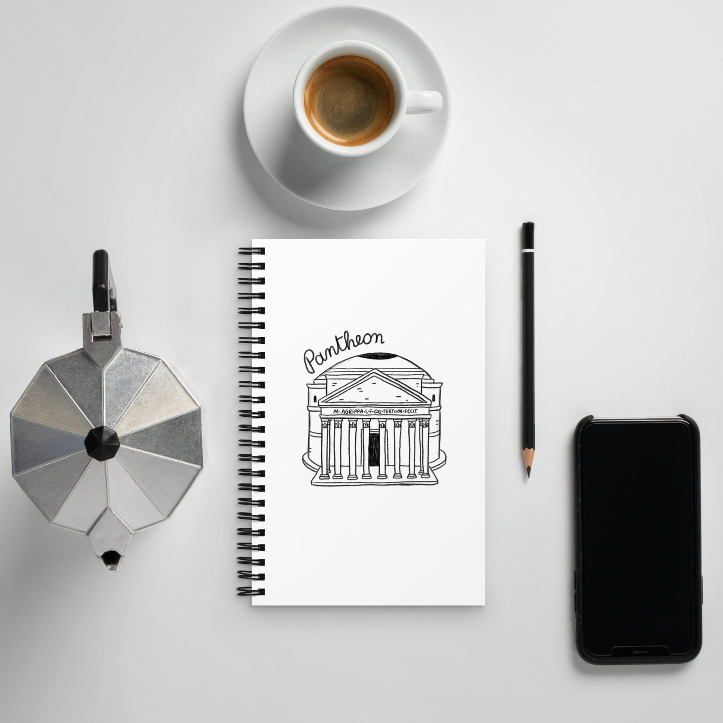 Pantheon on a Spiral notebook