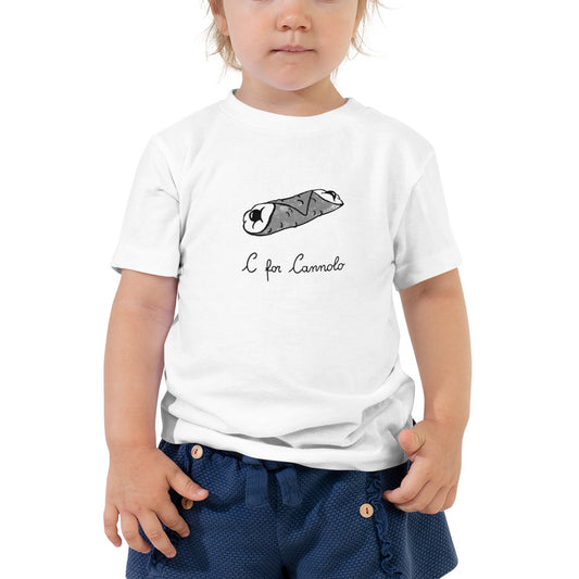 Cannolo on a Toddler Short Sleeve Tee