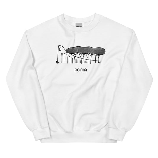 Roman Pine Trees on a Unisex Sweatshirt