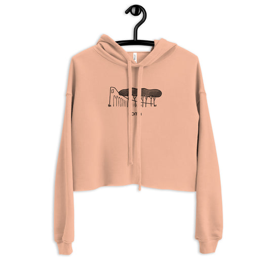 Roman Pine Trees on a Crop Hoodie