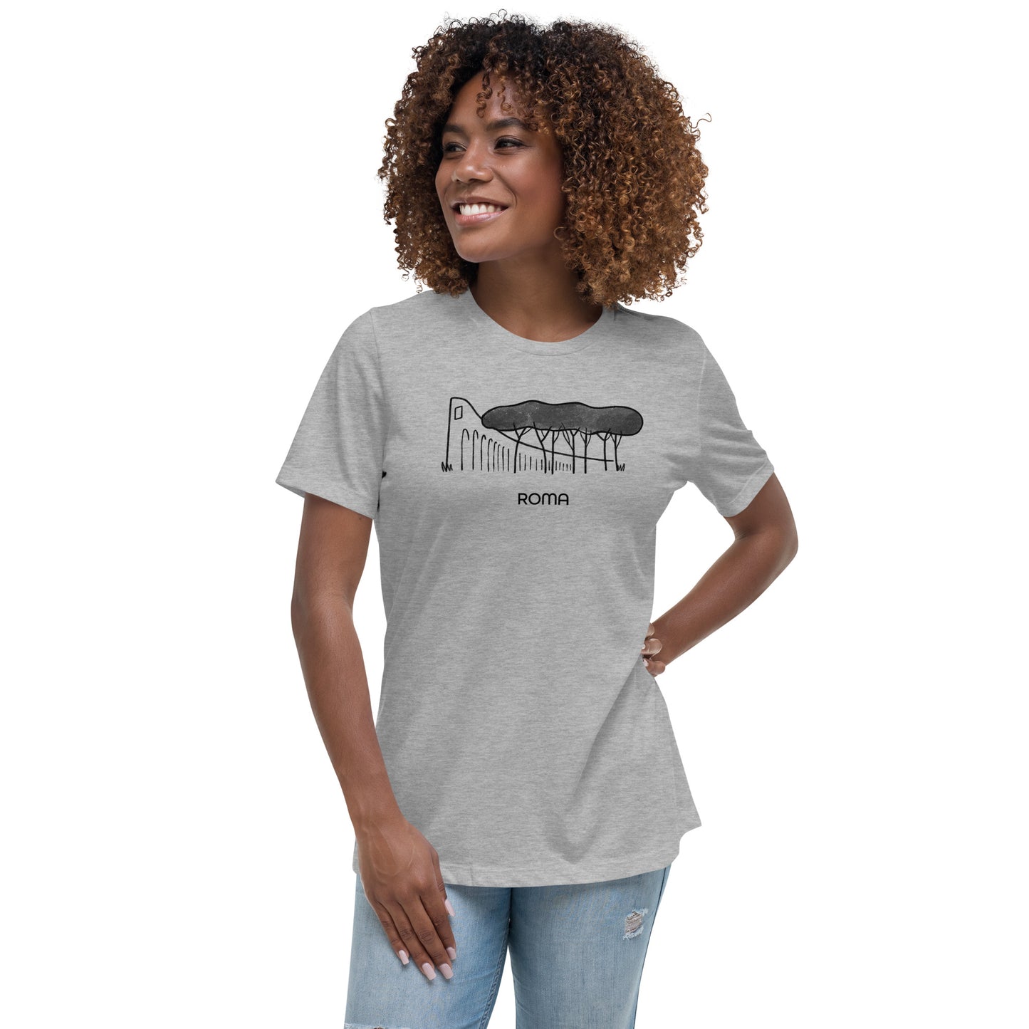 Roman Pine Trees on a Women's Relaxed T-Shirt