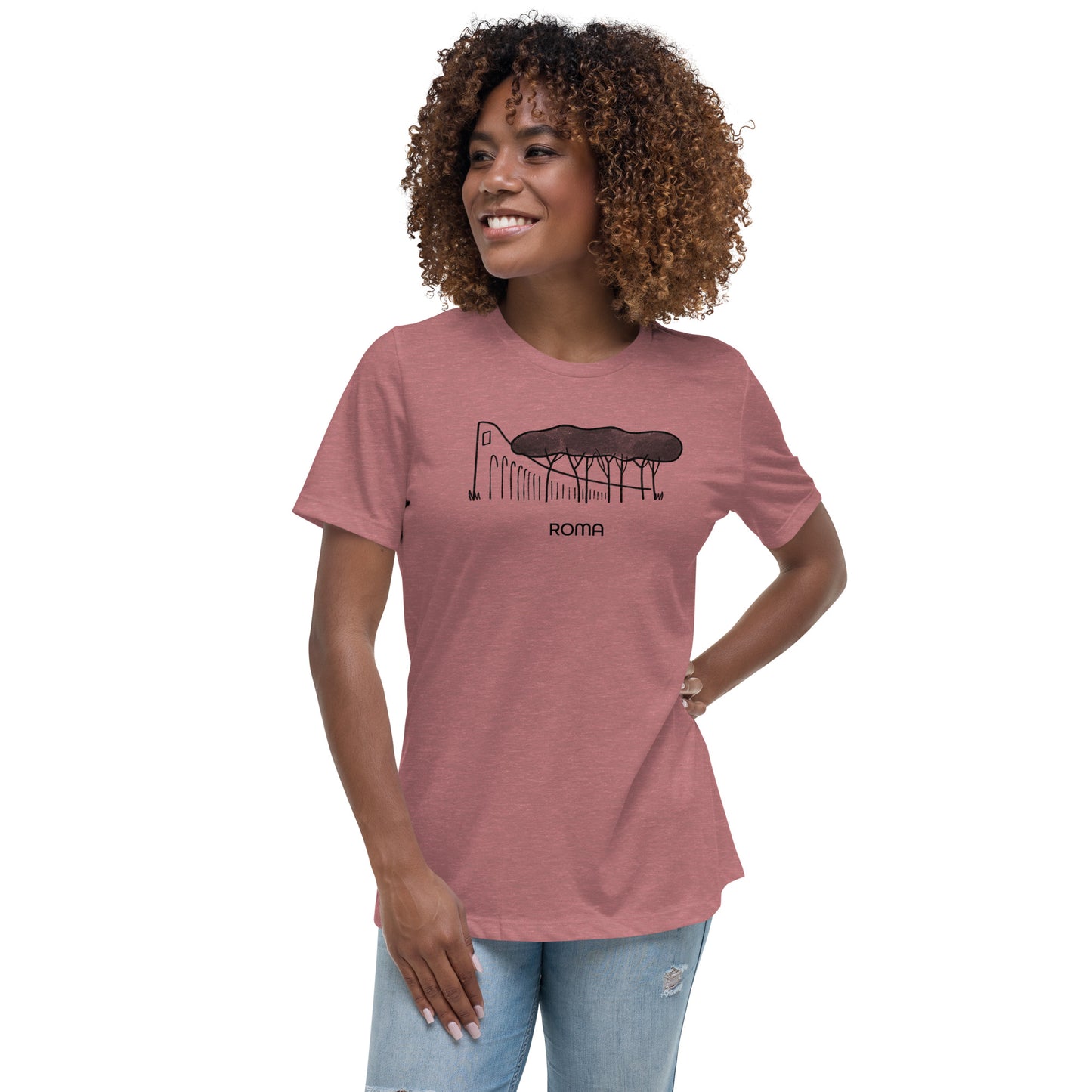 Roman Pine Trees on a Women's Relaxed T-Shirt