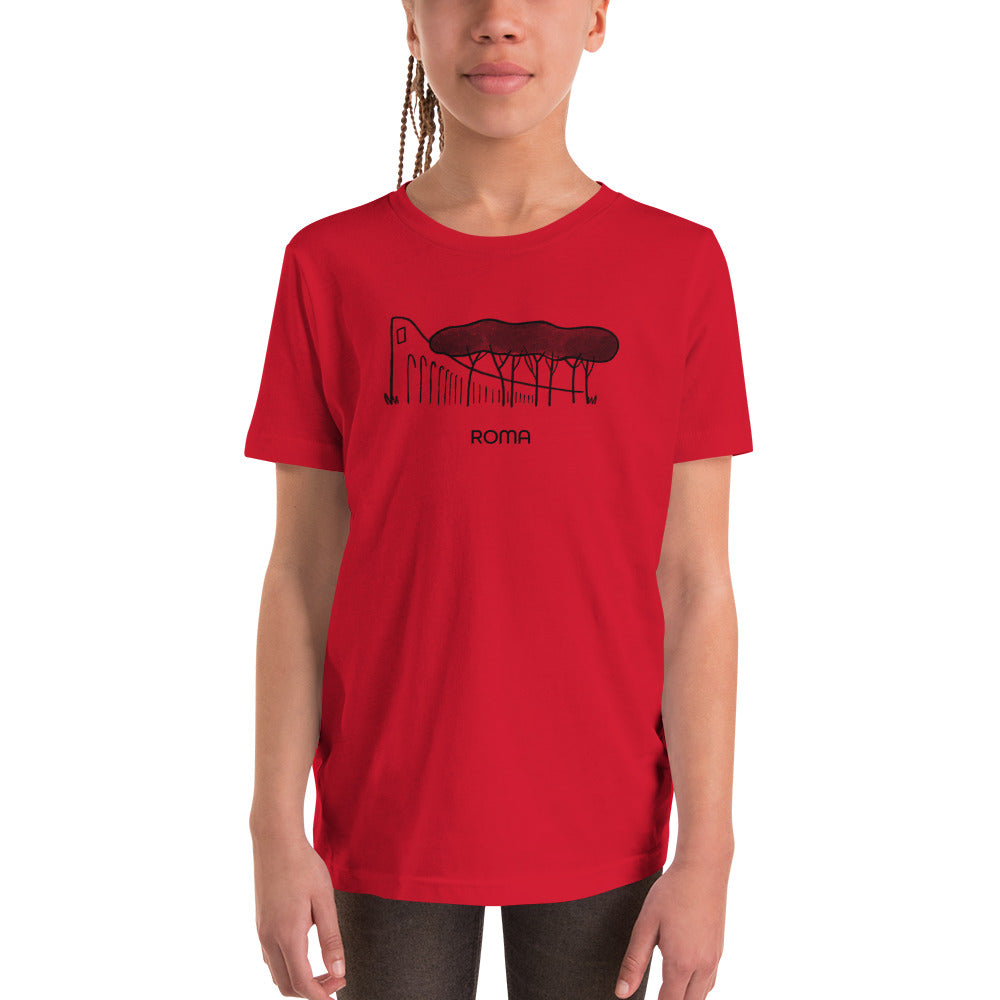 Roman Pine Trees on a Youth Short Sleeve T-Shirt