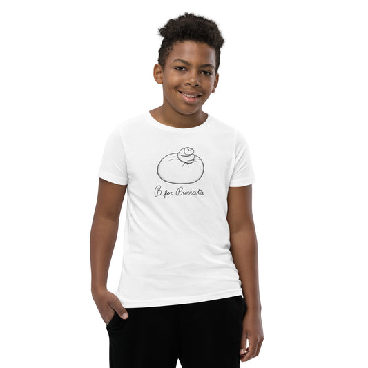 Burrata on a Youth Short Sleeve T-Shirt