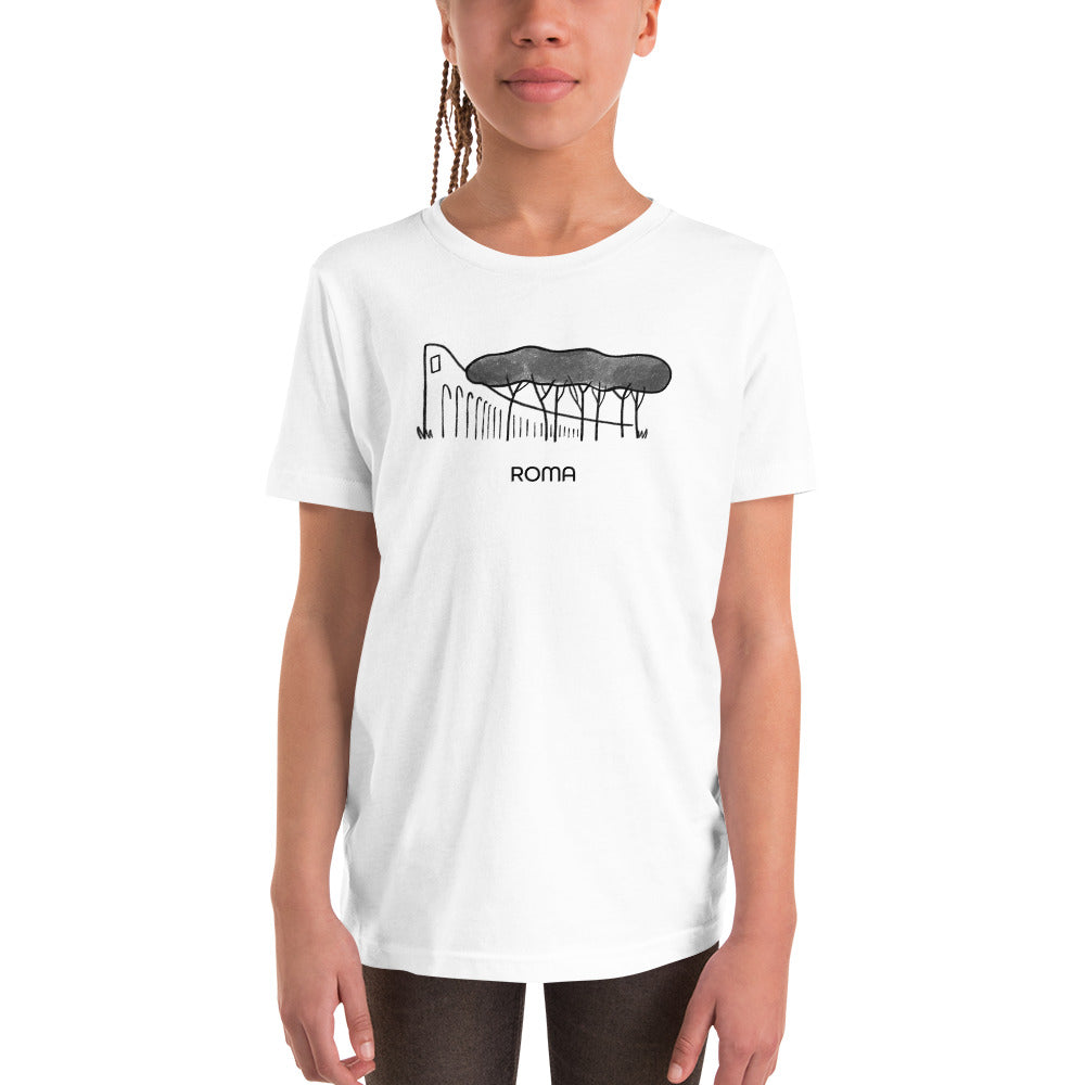 Roman Pine Trees on a Youth Short Sleeve T-Shirt
